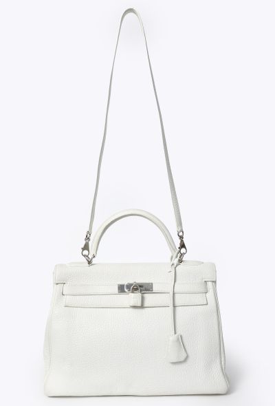 Hermès Blanc Taurillon Clémence Kelly Retourné 32 - 2