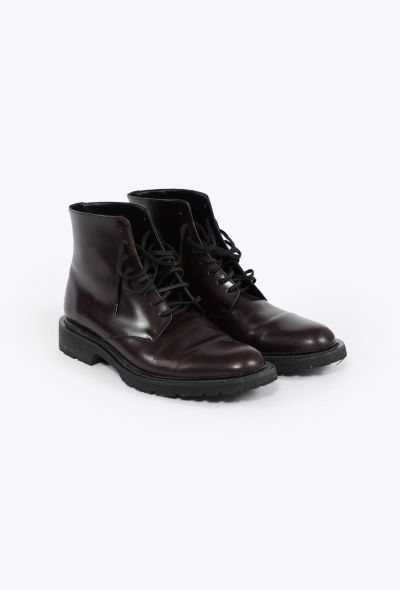 Saint Laurent 2020 Leather Combat Boots - 2