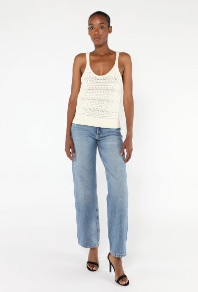 Céline Pointelle Knit Tank Top - 2