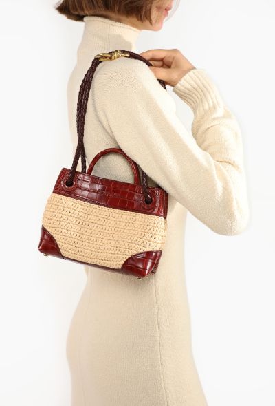 Bottega Veneta Mini Alligator & Raffia Andiamo Bag, 2026 - 2