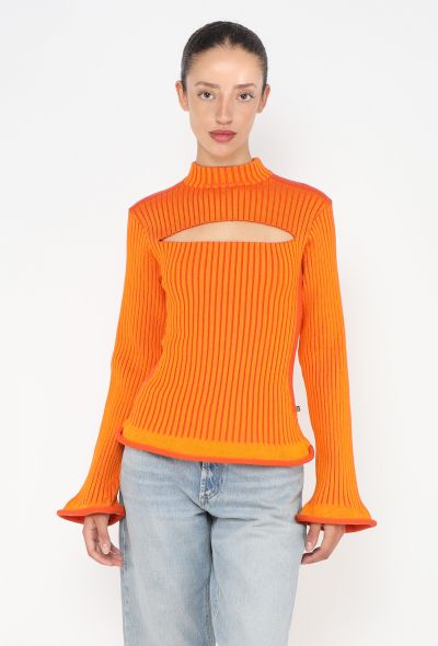 Louis Vuitton F/W 2015 Ribbed Peplum Sweater - 1 Louis Vuitton F/W 2015 Ribbed Peplum Sweater - 1
