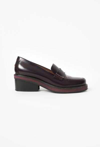Hermès Newark Aubergine Loafers - 1