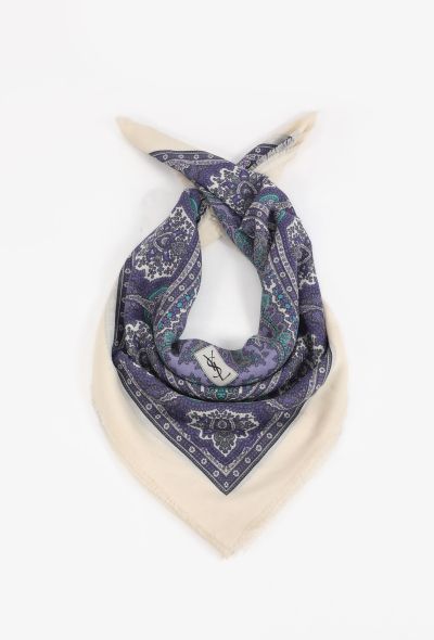 Saint Laurent Vintage Paisley Mandala Shawl - 2