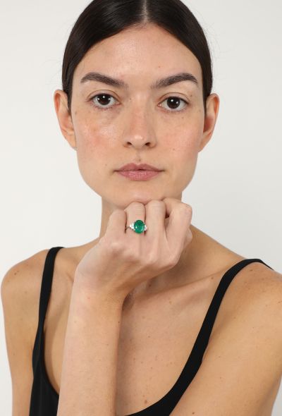 Vintage Fine Jewelry Stunning White Gold, 4.73 Carats Emerald & Diamond Ring - 2 Vintage Fine Jewelry Stunning White Gold, 4.73 Carats Emerald & Diamond Ring - 2