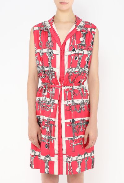 Hermès Vintage Silk Horsebit Dress - 2 Hermès Vintage Silk Horsebit Dress - 2
