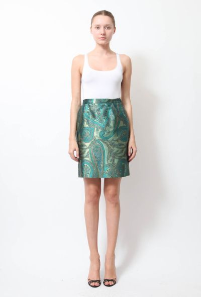                                         Vintage Metallic Jacquard Skirt-1
