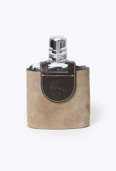 Loewe Vintage Whiskey Flask & Leather Case - 1
