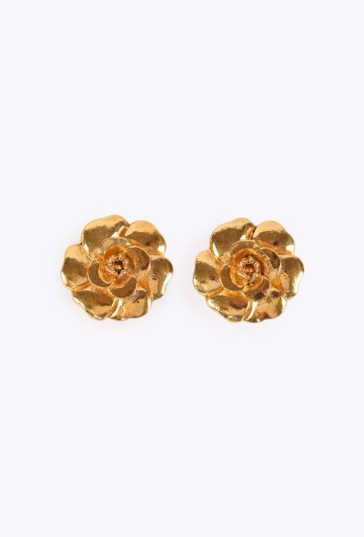 Chanel Camélia Clip Earrings, 1990s - 1