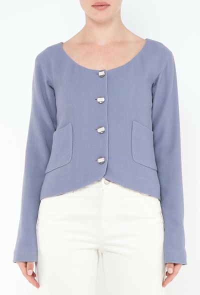 Chanel Resort 2012 Scoop-Neck Jacket - 1 Chanel Resort 2012 Scoop-Neck Jacket - 1
