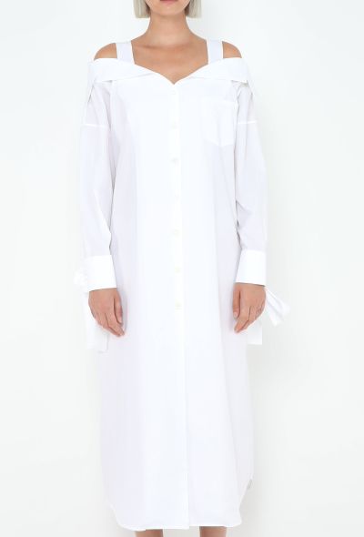 Prada 2018 Off-Shoulder Poplin Dress - 2