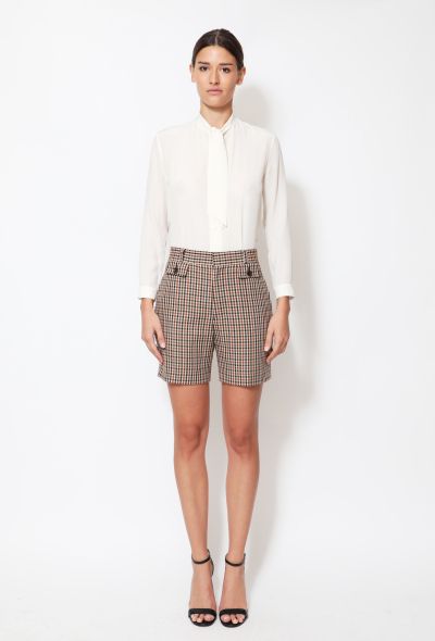                             Houndstooth Twill Shorts - 2