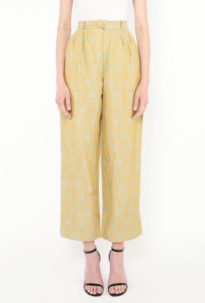 Saint Laurent '80s Floral Jacquard Pants - 2