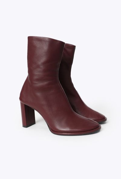 The Row Teatime Burgundy Leather Boots - 2