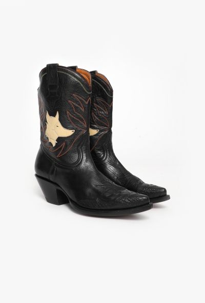 Western Leather Cowboy Boots - 2 Western Leather Cowboy Boots - 2