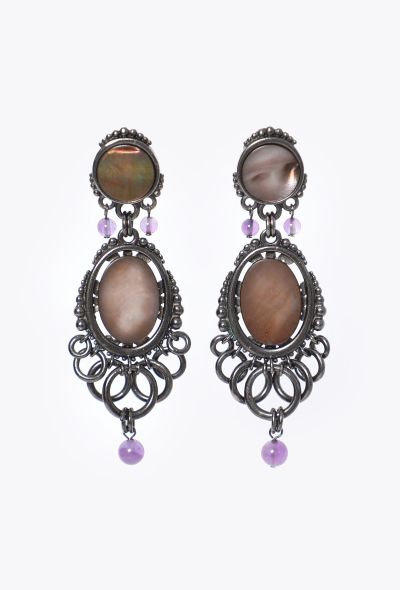 Dior Mother-of-Pearl Pendant Earrings - 1