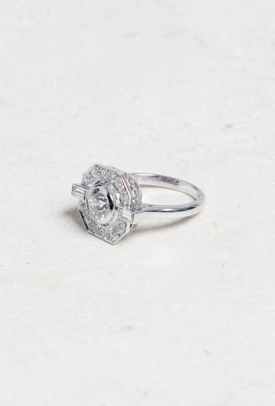 Mellerio 18k White Gold & Diamond Ring Art Deco - 2 Mellerio 18k White Gold & Diamond Ring Art Deco - 2