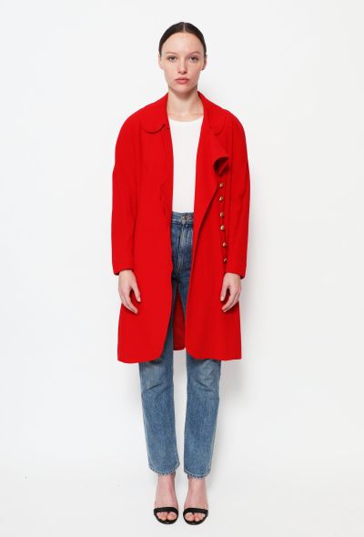                                         Early '90s Scarlet Claudine Coat-2