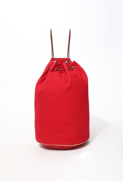                             Sailor Red Toile Backpack - 2