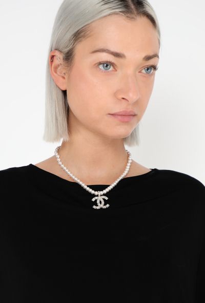 Chanel 2022 Pearl 'CC' Choker - 1 Chanel 2022 Pearl 'CC' Choker - 1