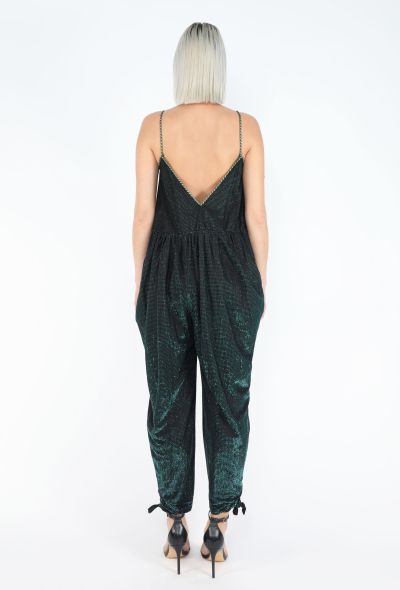 Saint Laurent Vintage Iridescent Lamé Jumpsuit - 2