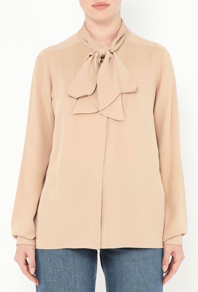 Céline Classic Silk Lavallière Blouse - 1 Céline Classic Silk Lavallière Blouse - 1