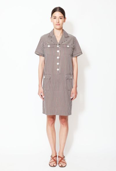                             Vintage Striped Day Dress - 1
