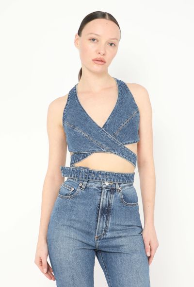 Alaïa 2023 Denim Halter Top - 1 Alaïa 2023 Denim Halter Top - 1