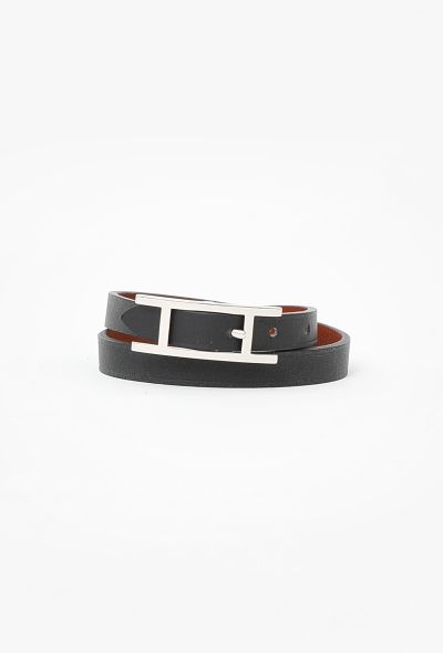 Hermès 2023 Reversible ‘Behapi’ Leather Bracelet - 1