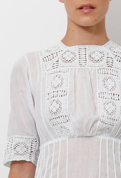                                         Edwardian Lace Cotton Dress-2