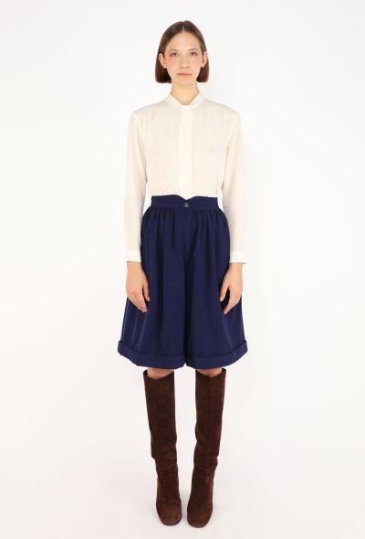 Giorgio Armani Vintage Gathered Wool Culottes - 1