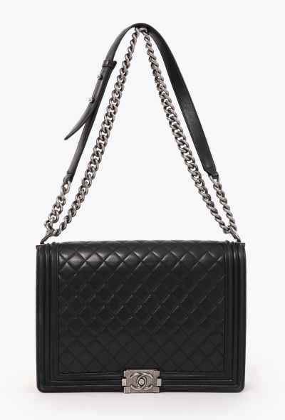 Chanel Black Maxi Boy Bag - 1 Chanel Black Maxi Boy Bag - 1