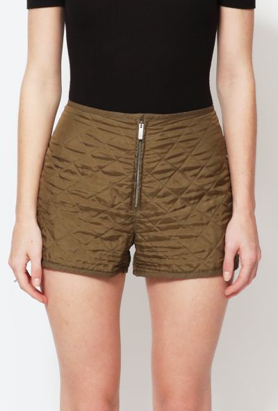                                         Quilted Silk Zip Shorts-2