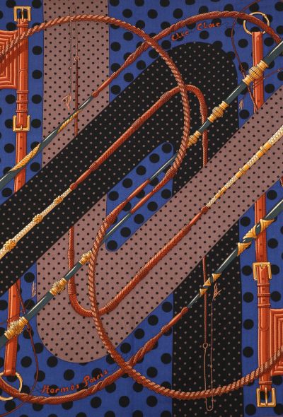 Hermès 'Clic Clac à Pois' Cashmere Grand Carré 140cm - 2