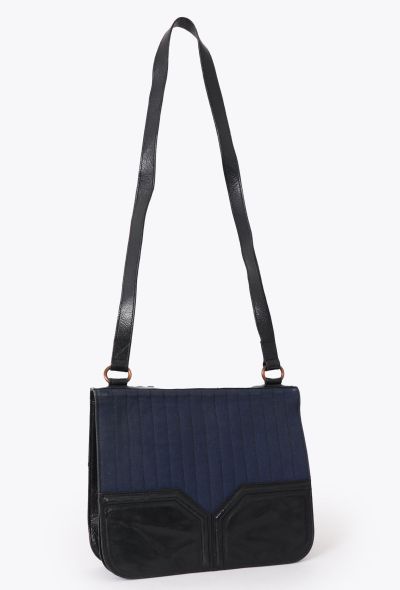 Saint Laurent Vintage Canvas & Leather Bag - 2 Saint Laurent Vintage Canvas & Leather Bag - 2