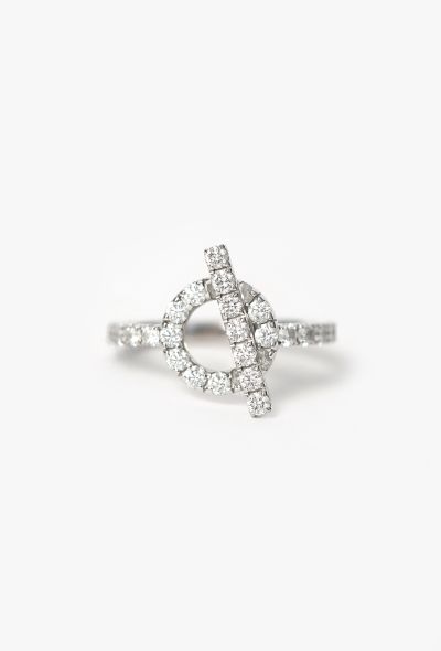 Hermès 18K White Gold & Diamond Finesse Ring - 1