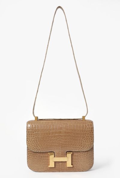 Hermès EXCEPTIONAL 90s 'Ficelle' Porosus Constance 24 - 2