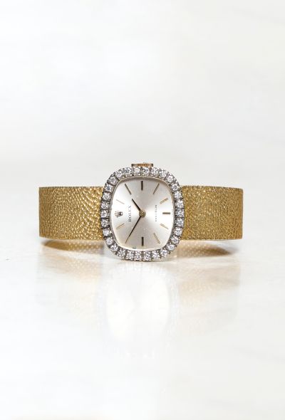                             Vintage Rolex 18k Gold & Diamond Watch