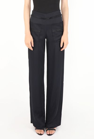 Chanel Frayed Lightweight Silk Trousers - 2