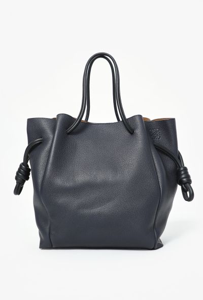 Loewe F/W 2021 Medium Flamenco Tote Bag- Deep Navy - 1 Loewe F/W 2021 Medium Flamenco Tote Bag- Deep Navy - 1