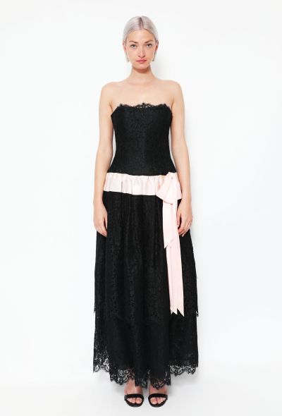                                         RARE &#039;80s Lace Bustier Dress-1