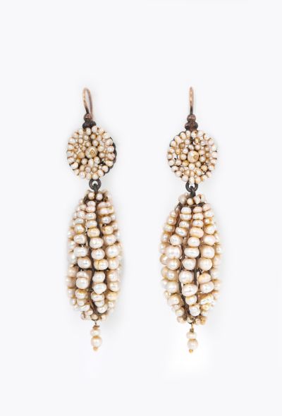 Vintage Fine Jewelry Antique 9K Gold & Pearls Earrings - 1 Vintage Fine Jewelry Antique 9K Gold & Pearls Earrings - 1