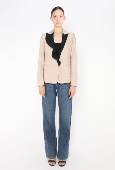 Valentino Ruffled Silk Smoking Blazer - 2 Valentino Ruffled Silk Smoking Blazer - 2