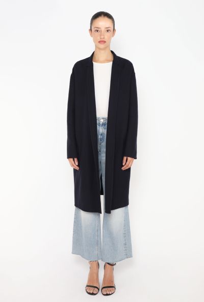 Céline Navy Cashmere Cocoon Coat - 1 Céline Navy Cashmere Cocoon Coat - 1