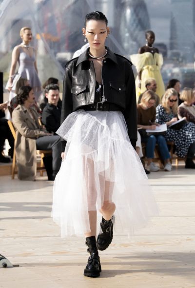 Alexander McQueen S/S 2022 Asymmetrical Tiered Tulle Skirt - 2