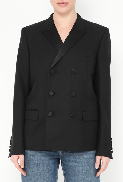 Saint Laurent Double-Breasted Smoking Blazer - 1 Saint Laurent Double-Breasted Smoking Blazer - 1