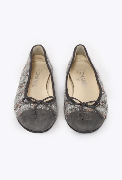 Chanel Tweed Cap-Toe Ballerinas, 2024 - 2