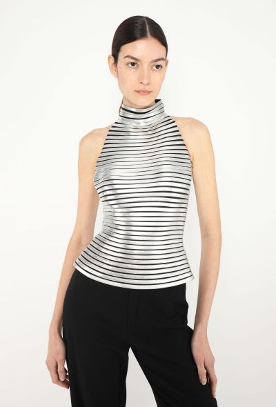 Jitrois F/W 2022 Flared Metallic Halter Top - 1 Jitrois F/W 2022 Flared Metallic Halter Top - 1