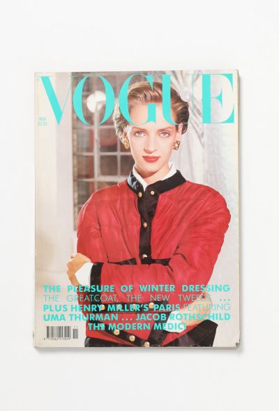 VOGUE UK November 1990 Uma Thurman Cover Issue - 1 VOGUE UK November 1990 Uma Thurman Cover Issue - 1