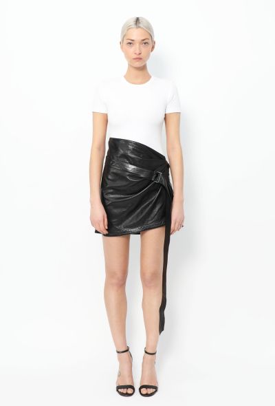 Alaïa '80s Asymmetrical Leather Skirt - 1