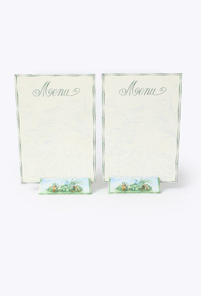 Hermès Vintage Porcelain Frog Menu Holders - 1